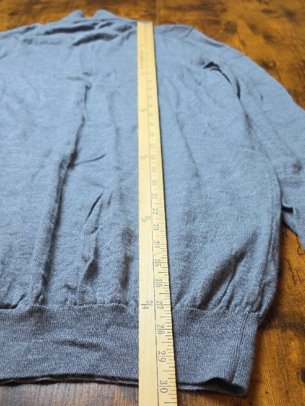 JOSEPH A. BANK | 100% Merino Wool Quarter Zip Mock Neck Sweater Gray | L Tall